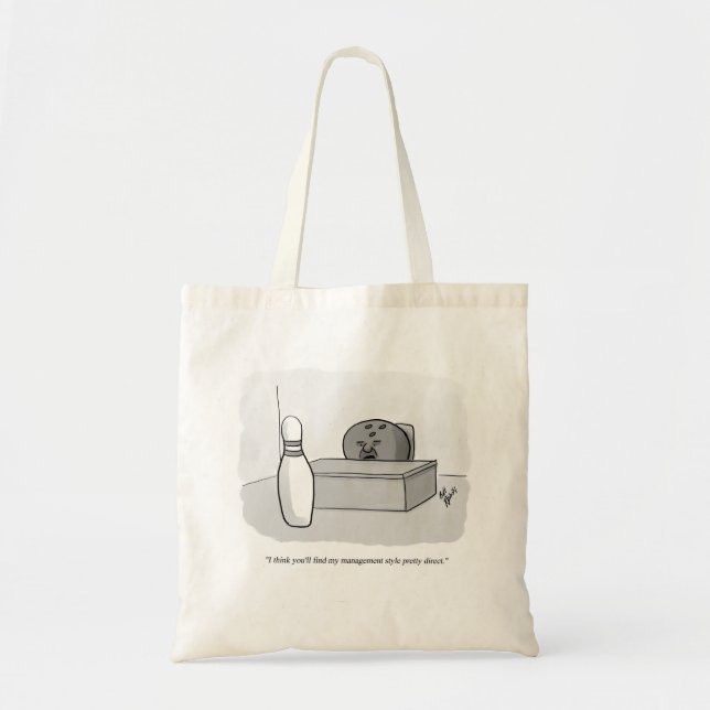 Funny Management and Leadership Cartoon Humour Tote Bag (Front)