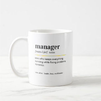 Funny Manager Definition Gift Coffee Mug