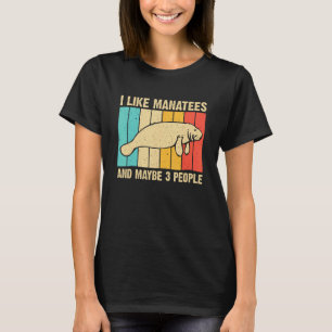 Funny Manatee Art For Men Women Sea Cow Monster Fi T-Shirt