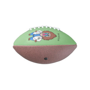 Funny mandrill doctor cartoon illustration american football