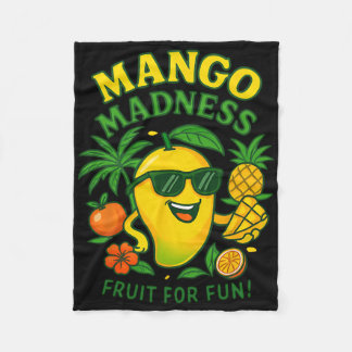 Funny Mango Fruit Mangoes Summer Vacation For Kids Fleece Blanket