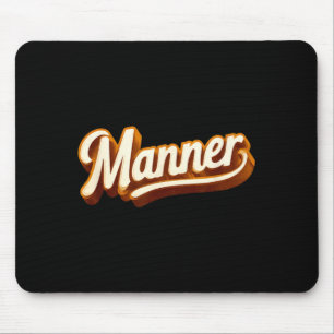 Funny Manner Emblem Mouse Mat