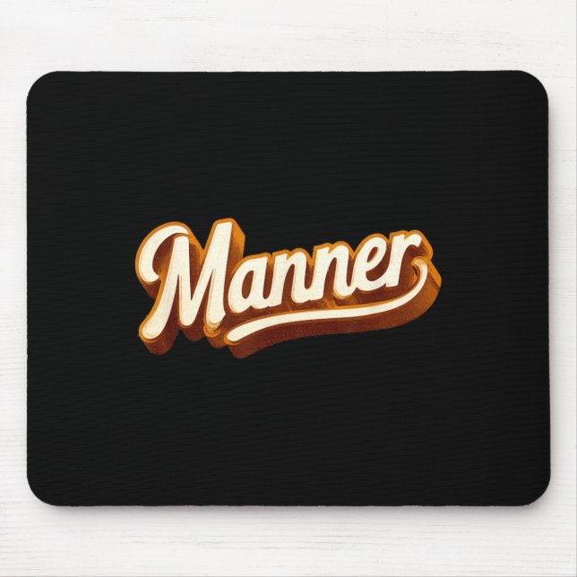Funny Manner Emblem Mouse Mat (Front)