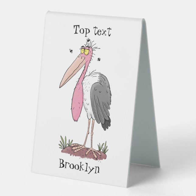 Funny marabou stork cartoon (Front)