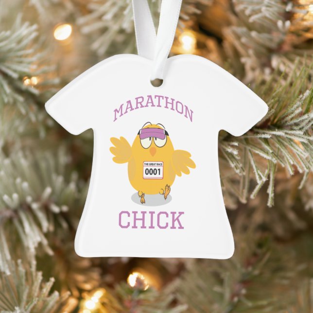 Funny Marathon Chick Ornament (Tree)