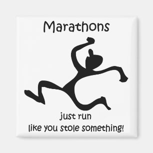Funny marathon magnet