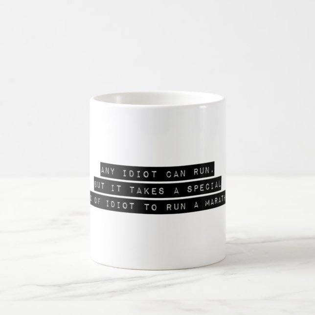 Funny Marathon Runner Quote Gift Coffee Mug (Center)