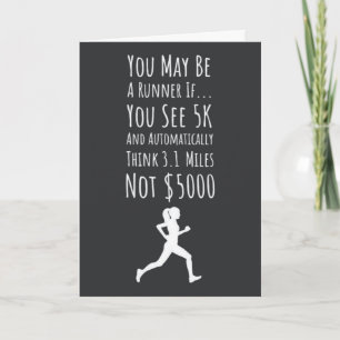Funny Marathon Running Cards Humor Fitness Runner