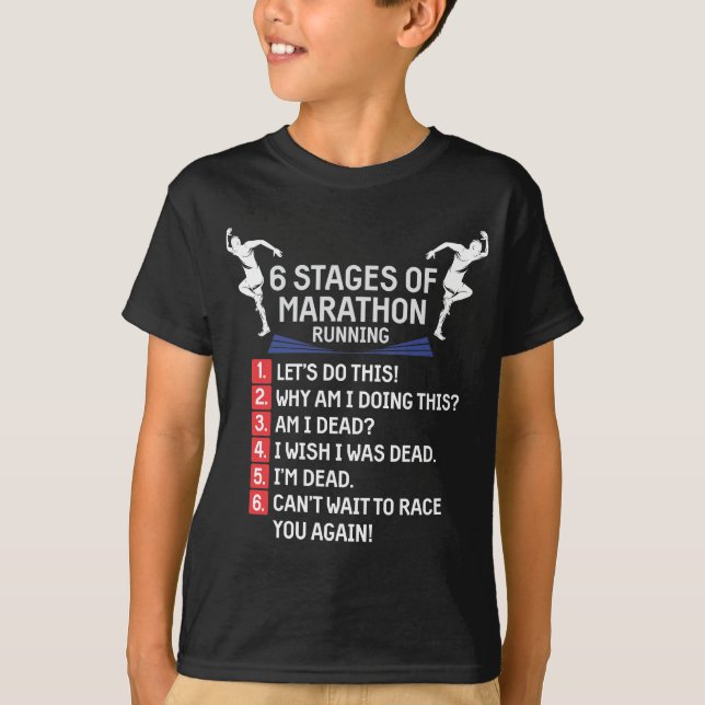 Funny Marathon Running Humor Runner Marathoner T-Shirt (Front)