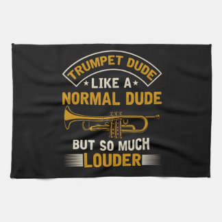 Funny Marching Band Trumpeter Humour Tea Towel