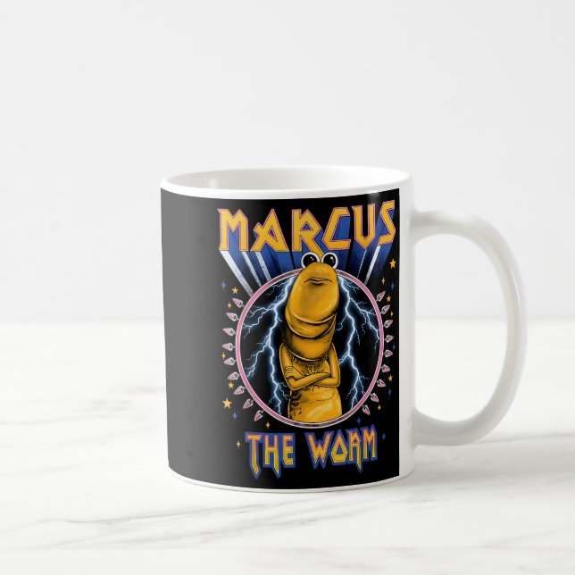 Funny Marcus The Worm Heavy Rock Rockworm Humor Me Coffee Mug (Right)