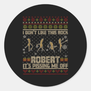 Funny Marcus The Worm I Don't Like This Rock Ugly Classic Round Sticker