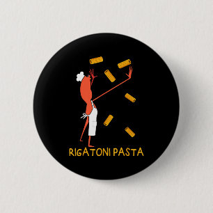 Funny Marcus The Worm Rigatoni Pasta 6 Cm Round Badge