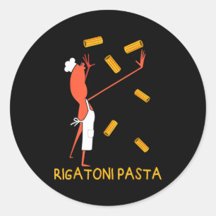 Funny Marcus The Worm Rigatoni Pasta Classic Round Sticker