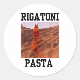 Funny Marcus The Worm Rigatoni Pasta Robert Meme T Classic Round Sticker