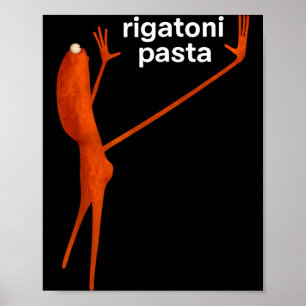 Funny Marcus The Worm Rigatoni Pasta Viral Meme Poster