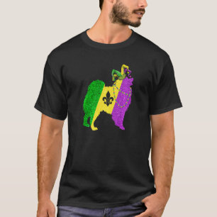Funny Mardi Gras American Eskimo Dog Mardi Gras Ha T-Shirt