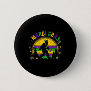 Funny Mardi Gras Bigfoot Carnival Orleans 6 Cm Round Badge