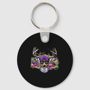 Funny Mardi Gras Buck Deer Hunting Boys Fat Tuesda Key Ring