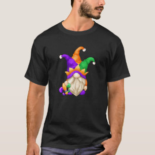 Funny Mardi Gras Carnival For Men With Jester Gnom T-Shirt