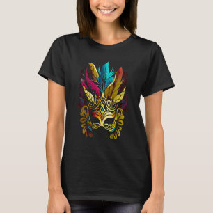 Funny Mardi Gras Carnival parade with beads party  T-Shirt