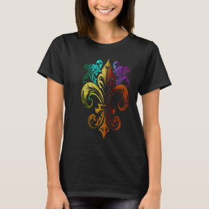 Funny Mardi Gras Carnival parade with beads party  T-Shirt