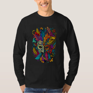 Funny Mardi Gras Carnival parade with beads party T-Shirt