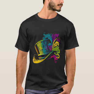 Funny Mardi Gras Carnival parade with beads party  T-Shirt