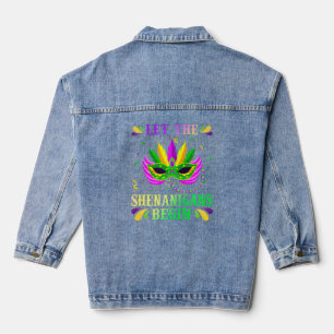 Funny Mardi Gras Costume Let The Shenanigans Begin Denim Jacket