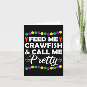 Funny Mardi Gras Craw-fish Festival Apparel Card