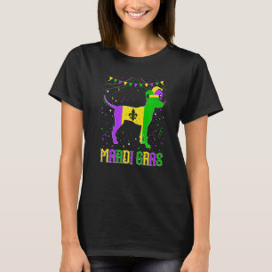 Funny Mardi Gras Dalmatian Dog Dad Mum Mardi Gras  T-Shirt