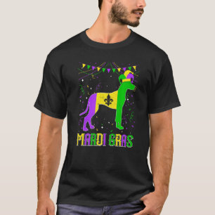 Funny Mardi Gras Dane Dog Dad Mom Mardi Gras Premi T-Shirt