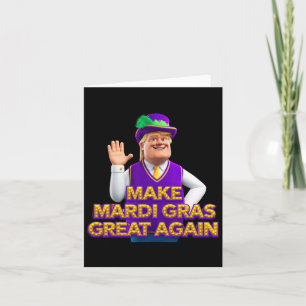 Funny Mardi Gras Donald Trump Mardi Gras American Card