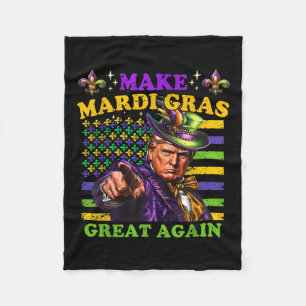 Funny Mardi Gras Donald Trump Mardi Gras American Fleece Blanket