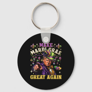 Funny Mardi Gras Donald Trump Mardi Gras American Key Ring