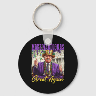 Funny Mardi Gras Donald Trump Mardi Gras American Key Ring