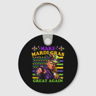 Funny Mardi Gras Donald Trump Mardi Gras American Key Ring