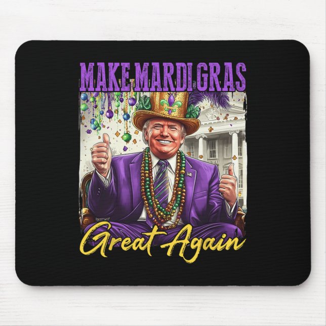 Funny Mardi Gras Donald Trump Mardi Gras American  Mouse Mat (Front)
