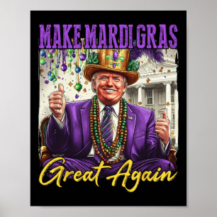 Funny Mardi Gras Donald Trump Mardi Gras American  Poster