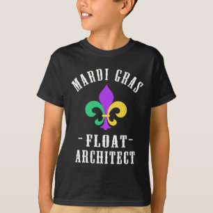 Funny Mardi Gras Float Architect Fleur De Lis  T-Shirt