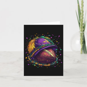 Funny Mardi Gras Footbyll Beads New Orleans Men Wo Card