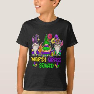 Funny mardi gras gnomes carnival parade party T-Shirt