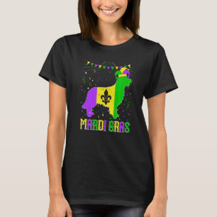 Funny Mardi Gras Golden Retriever Dog Dad Mom Mard T-Shirt