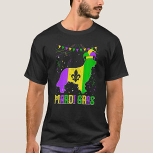 Funny Mardi Gras Golden Retriever Dog Dad Mom Mard T-Shirt