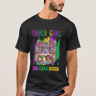 Funny Mardi Gras Mask & King Cake For Women T-Shirt