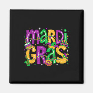 Funny Mardi Gras Parade Outfit Jester Hat Men Wome Magnet