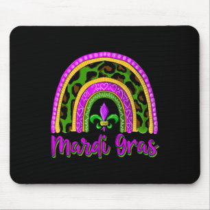 Funny Mardi Gras Parade Outfit Jester Rainbow Wome Mouse Mat