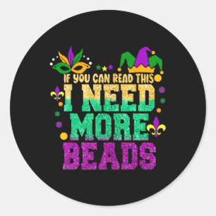 Funny Mardi Gras Party Mask Costume Men Women Kids Classic Round Sticker