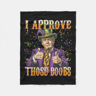 Funny Mardi Gras Usa I Approve Those S Fleece Blanket