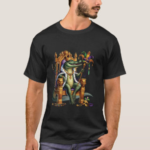 Funny Mardigator Crocodile Mardi Gras Alligator Ki T-Shirt